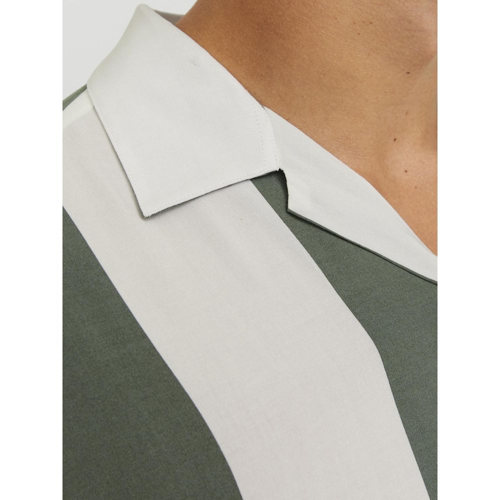 Chemise à manches courtes en viscose verte Jack Jones