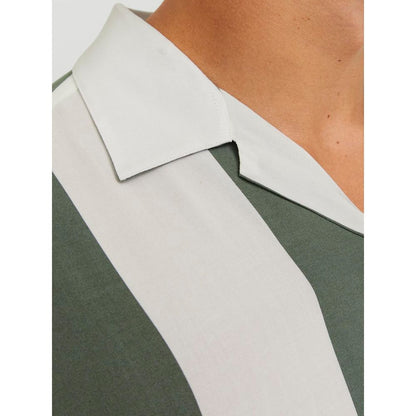 Chemise à manches courtes en viscose verte Jack Jones