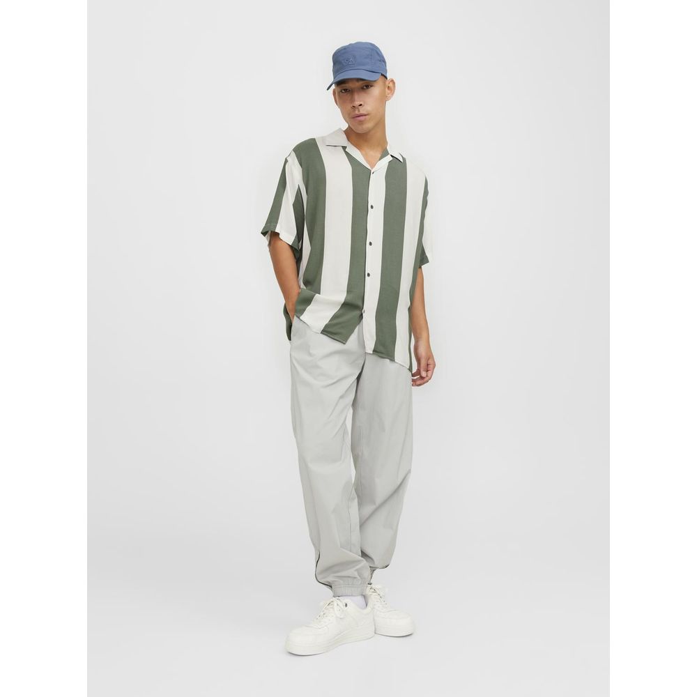 Chemise à manches courtes en viscose verte Jack Jones