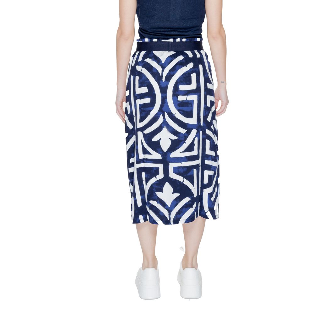 Jupe longue bleue en viscose Street One