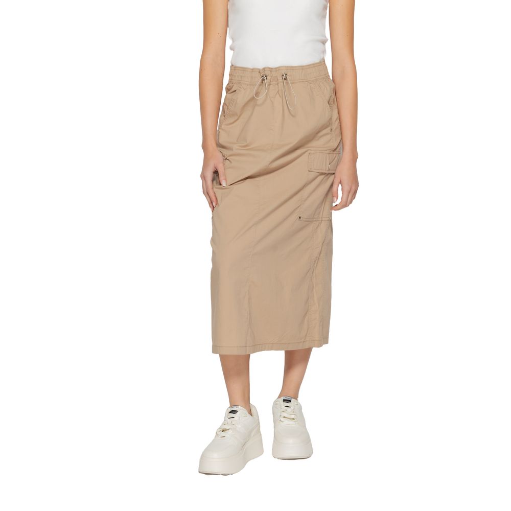 Jupe midi en coton beige Street One