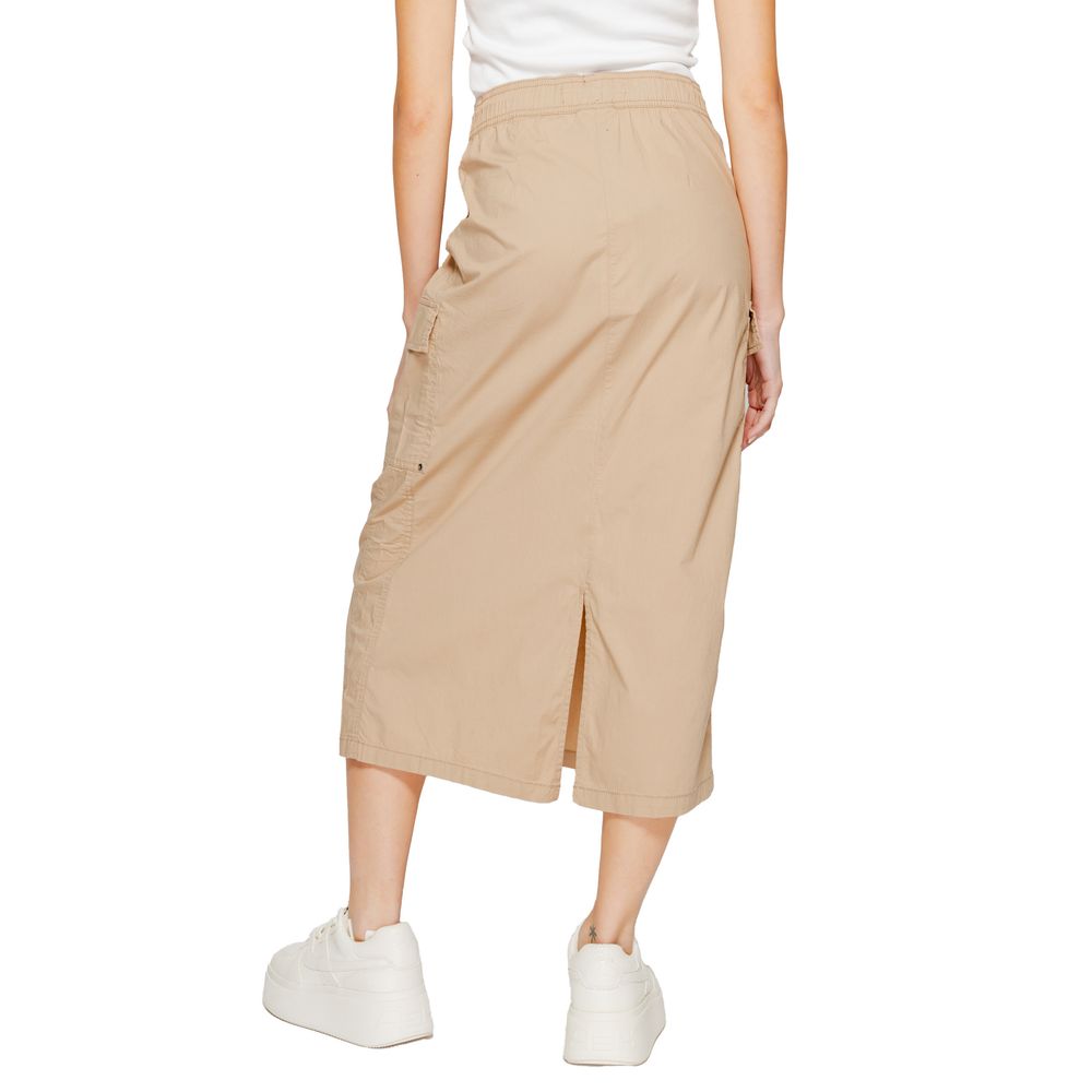 Jupe midi en coton beige Street One