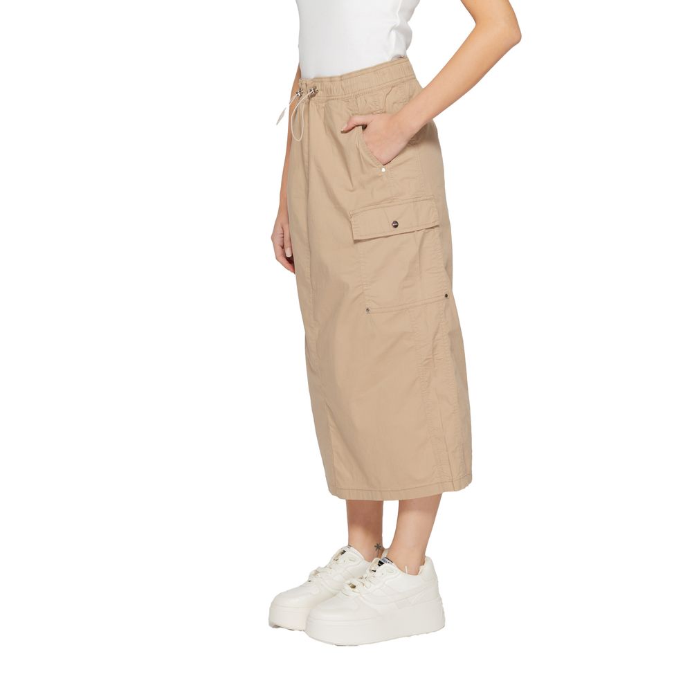 Jupe midi en coton beige Street One
