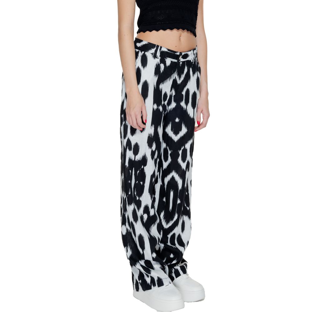 Pantalon décontracté en lin noir Street One