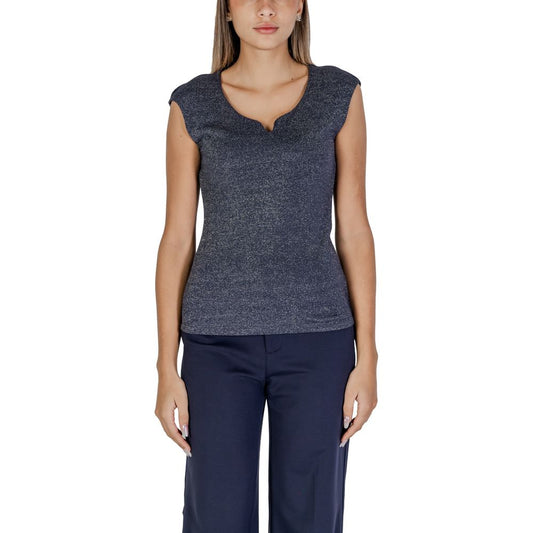 Canottiere in viscosa blu Street One