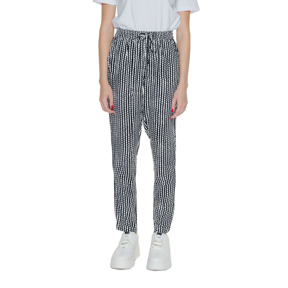 Solo pantaloni casual in viscosa nera