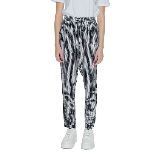 Solo pantaloni casual in viscosa nera