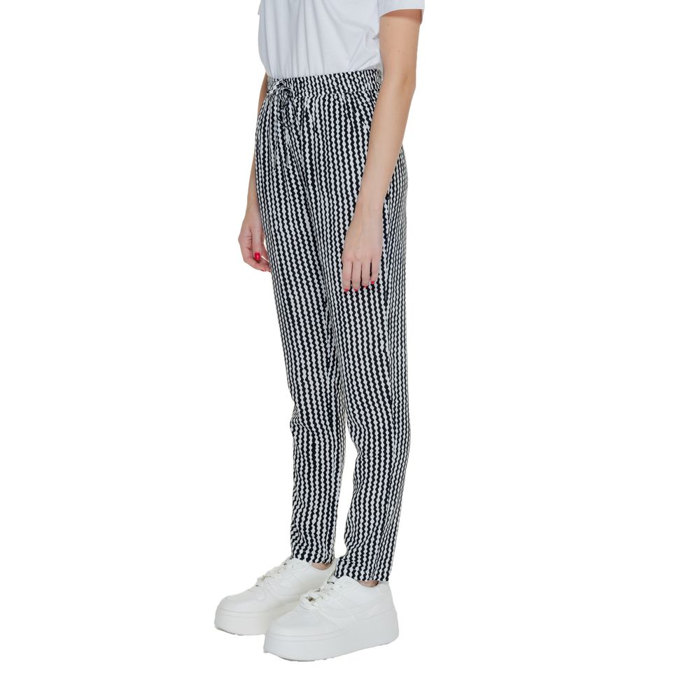 Solo pantaloni casual in viscosa nera