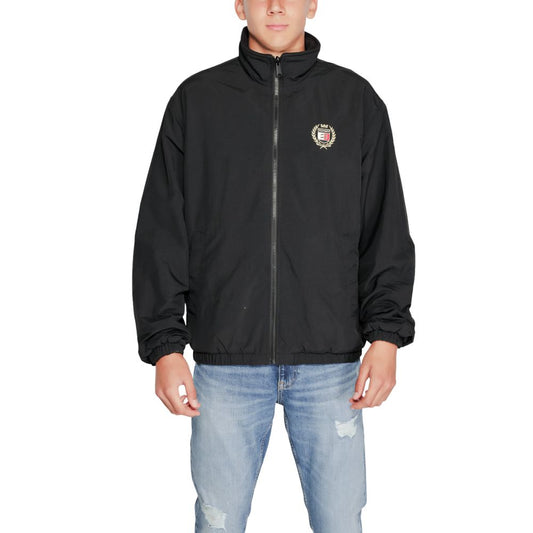 Giacca nera in poliestere riciclato Tommy Hilfiger Jeans