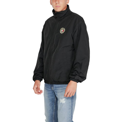 Giacca nera in poliestere riciclato Tommy Hilfiger Jeans