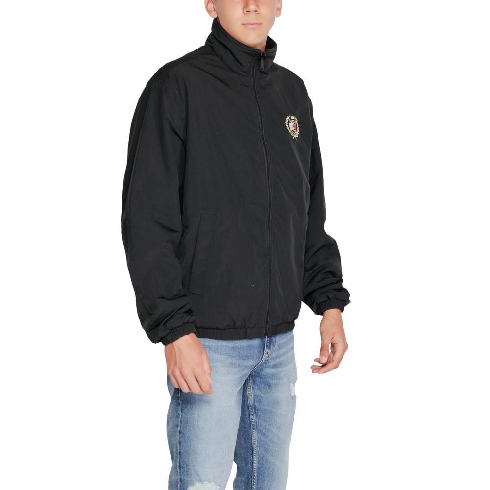 Giacca nera in poliestere riciclato Tommy Hilfiger Jeans