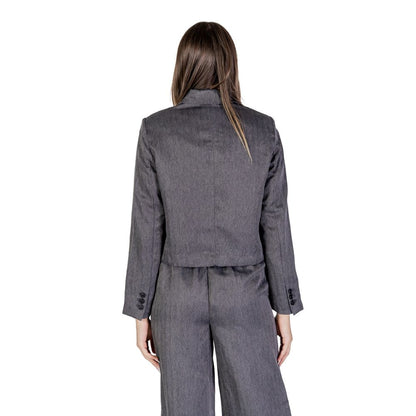 Blazer grigio in poliestere Jacqueline De Yong