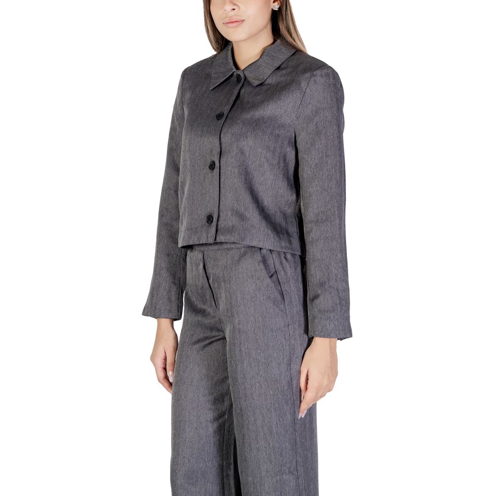 Blazer grigio in poliestere Jacqueline De Yong