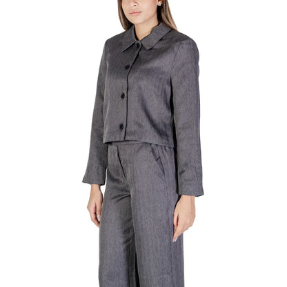 Blazer grigio in poliestere Jacqueline De Yong