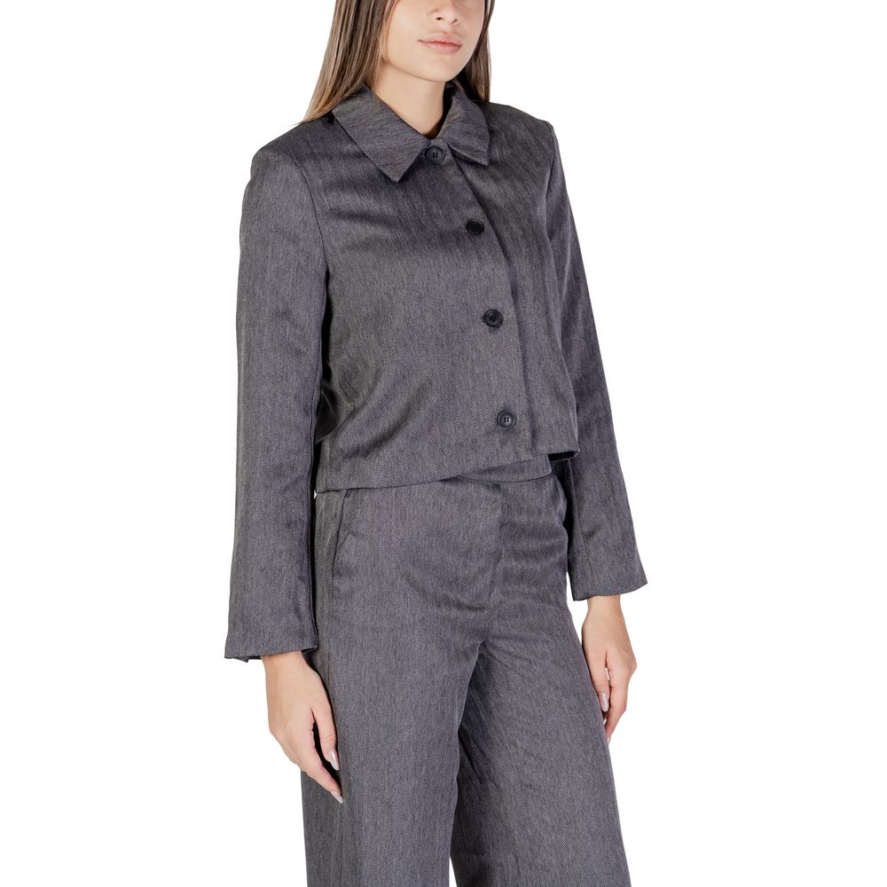 Blazer grigio in poliestere Jacqueline De Yong