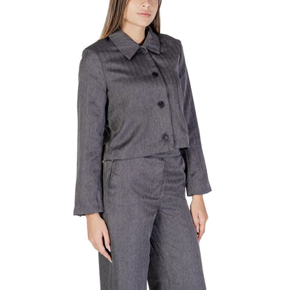 Blazer grigio in poliestere Jacqueline De Yong