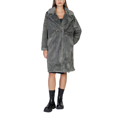 Cappotto in poliestere nero ICHI