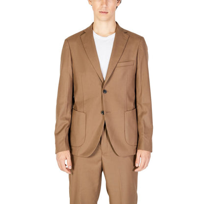 Blazer in poliestere beige Hamaki-Ho