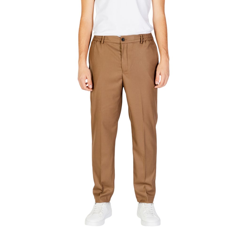 Pantalon décontracté Hamaki-Ho en polyester beige