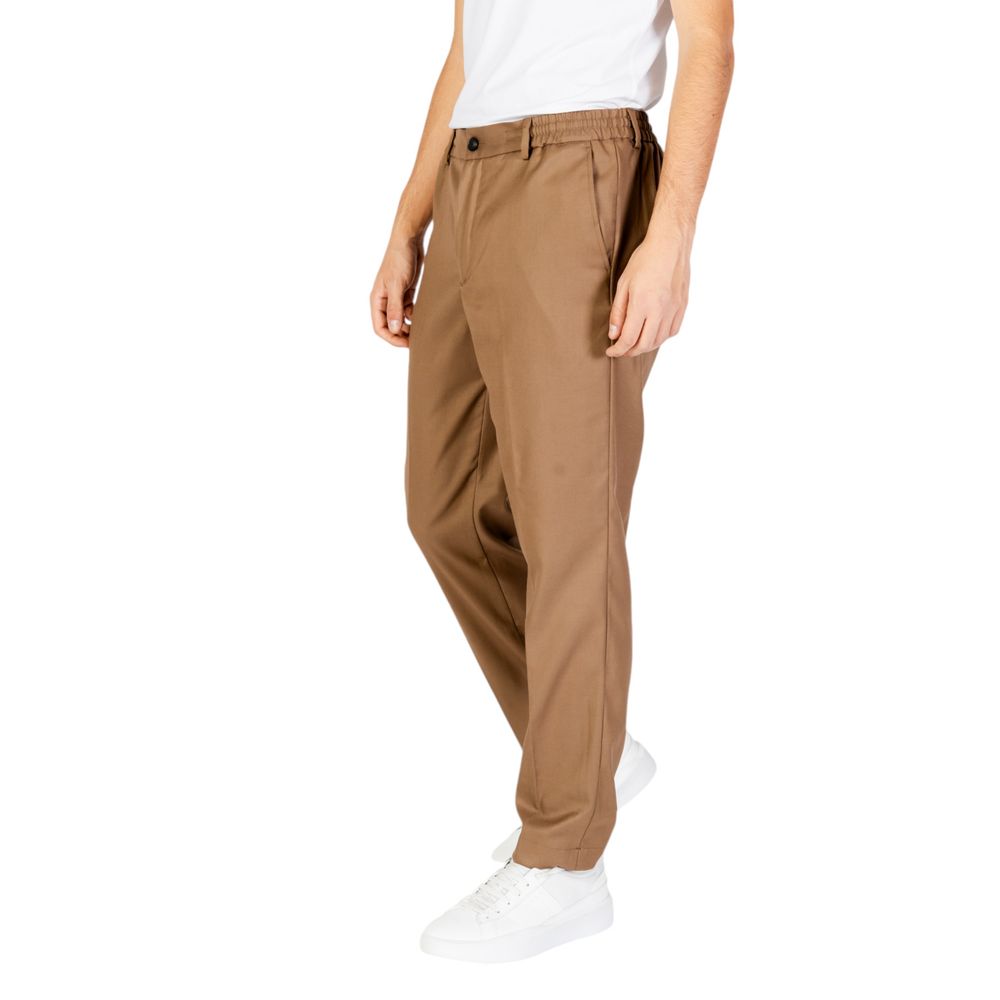 Pantalon décontracté Hamaki-Ho en polyester beige