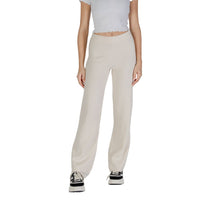 Pantaloni casual in viscosa color crema Vero Moda