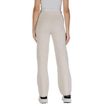 Pantaloni casual in viscosa color crema Vero Moda