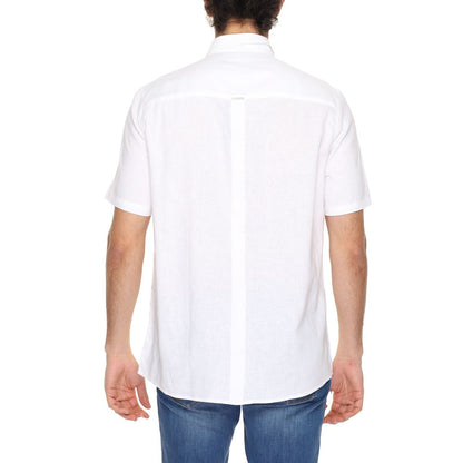Camicia a maniche corte Antony Morato in lino bianco