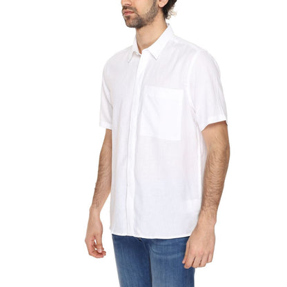 Camicia a maniche corte Antony Morato in lino bianco