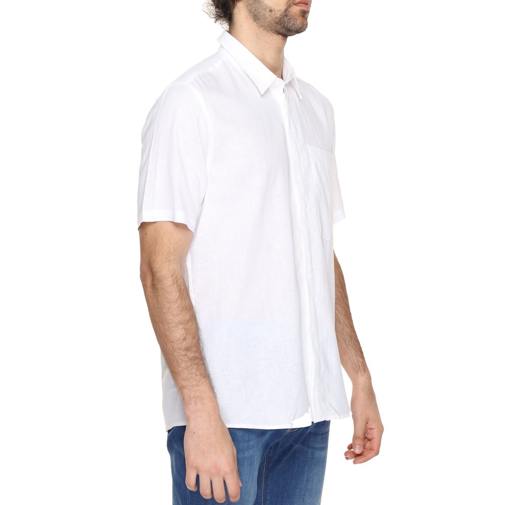 Camicia a maniche corte Antony Morato in lino bianco