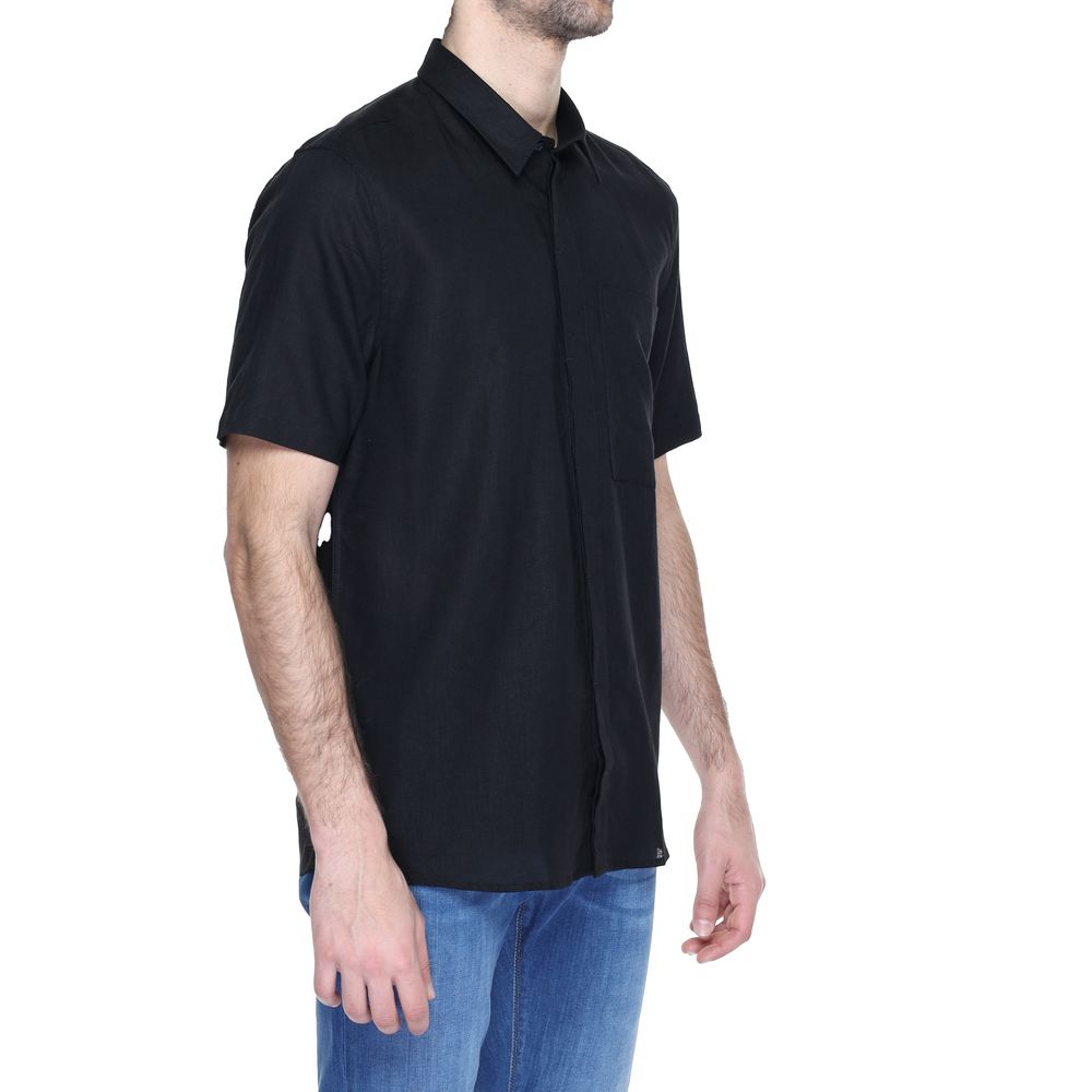 Chemise Antony Morato noire à manches courtes en lin