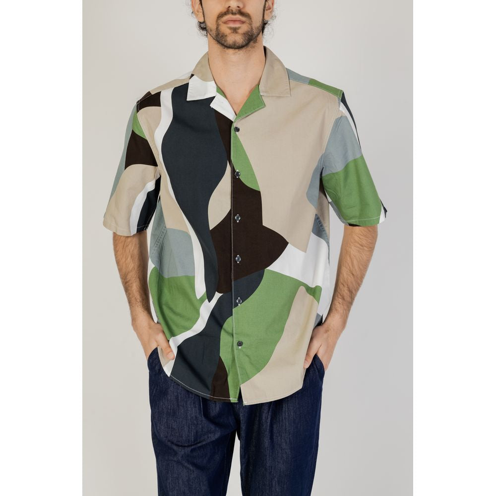 Chemise à manches courtes bicolore en coton Only & Sons