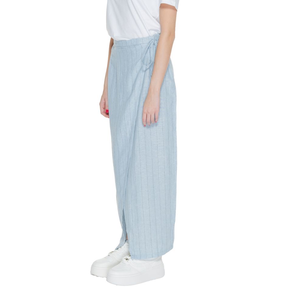 Jupe longue en lin bleu Vero Moda