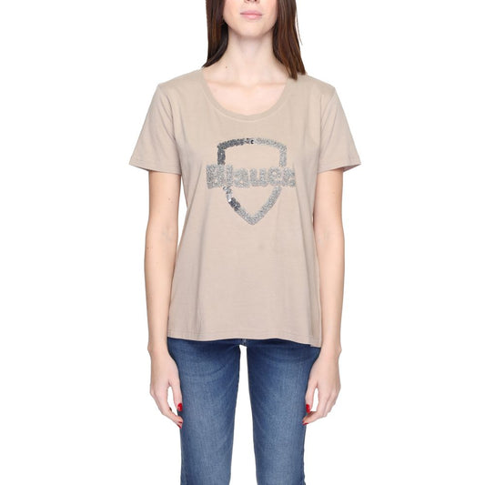Maglietta in cotone beige Blauer