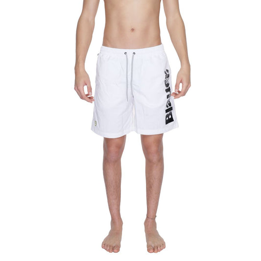 Pantaloncini da bagno Blauer in poliammide bianco