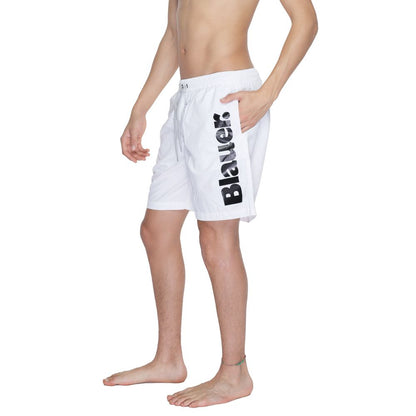 Short de bain Blauer en polyamide blanc