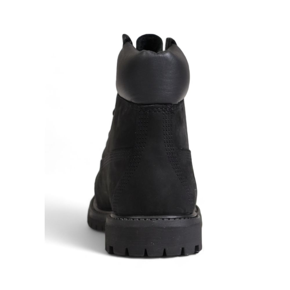 Bottes Timberland noires en cuir recyclé à lacets