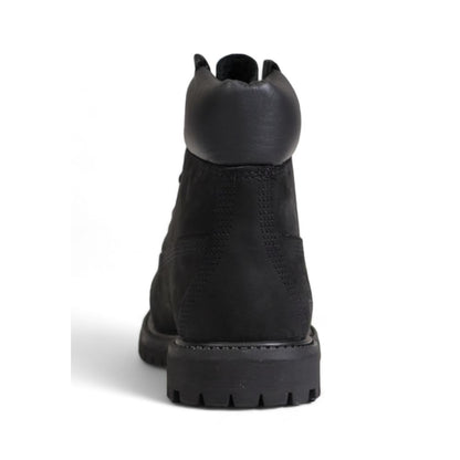 Bottes Timberland noires en cuir recyclé à lacets