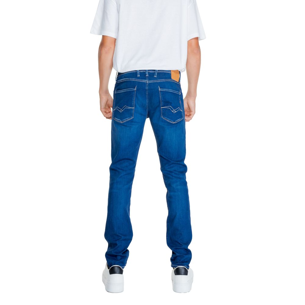 Jeans Replay in cotone blu vestibilità rilassata