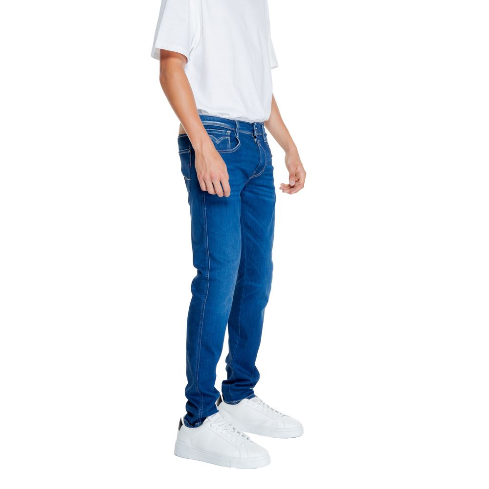 Jeans Replay in cotone blu vestibilità rilassata