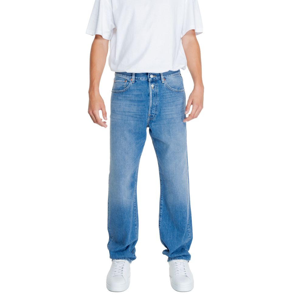Jeans Replay in cotone blu vestibilità rilassata