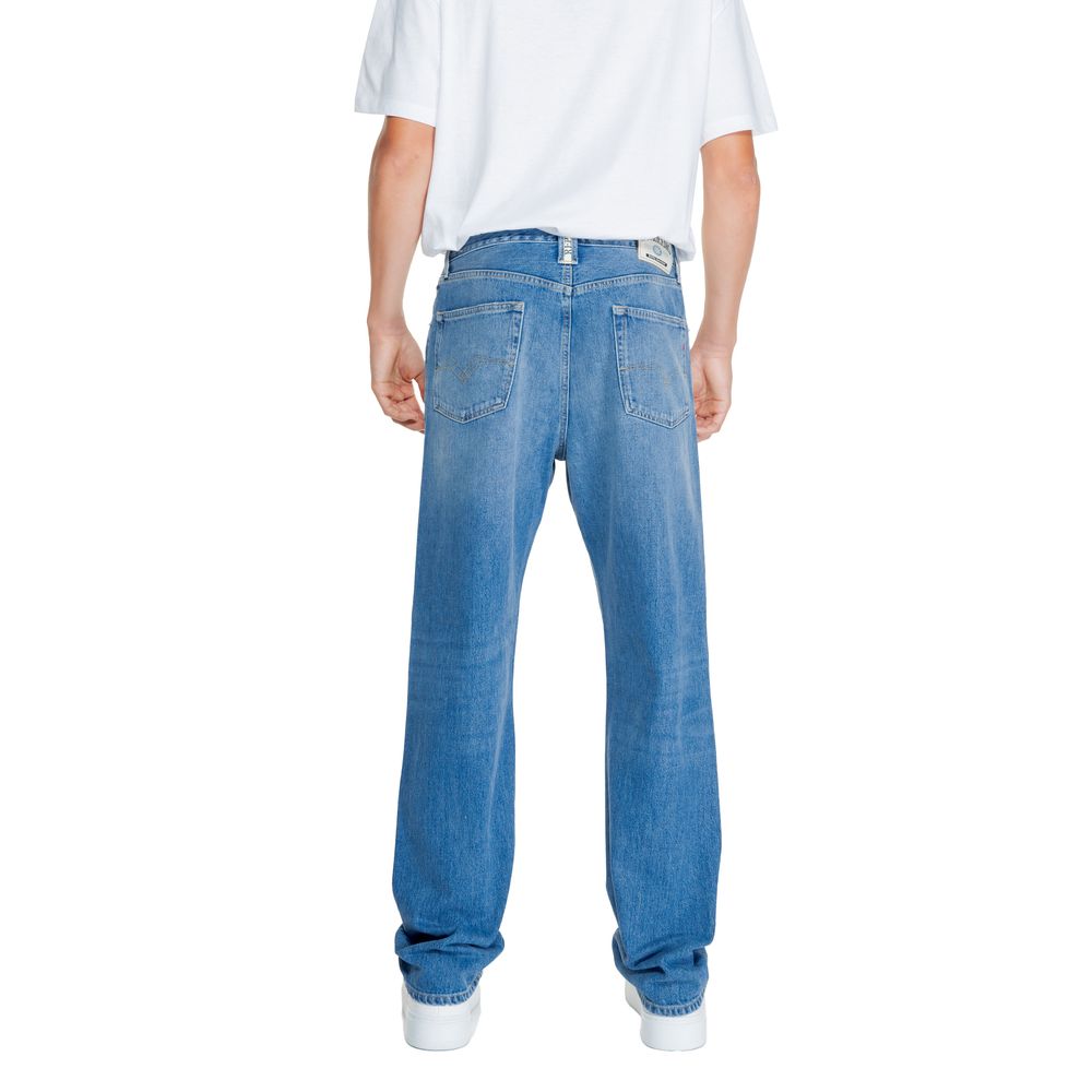 Jeans Replay in cotone blu vestibilità rilassata