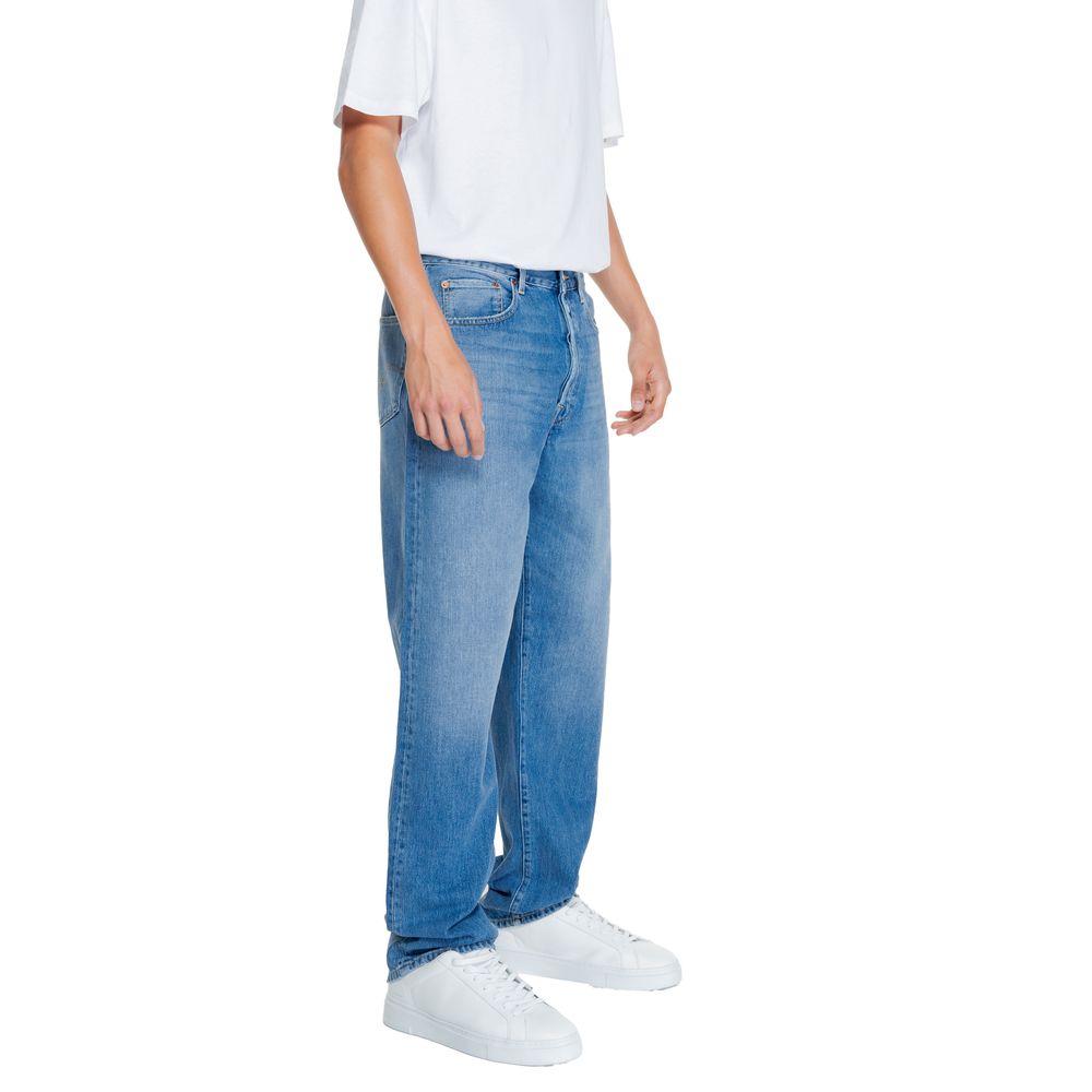 Jeans Replay in cotone blu vestibilità rilassata