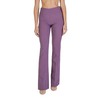 Pantaloni svasati in poliestere viola Sandro Ferrone