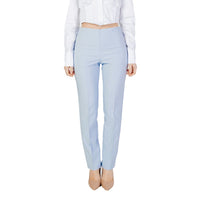 Pantaloni eleganti in poliestere blu Sandro Ferrone
