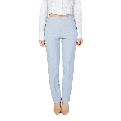 Pantaloni eleganti in poliestere blu Sandro Ferrone