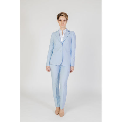 Pantaloni eleganti in poliestere blu Sandro Ferrone