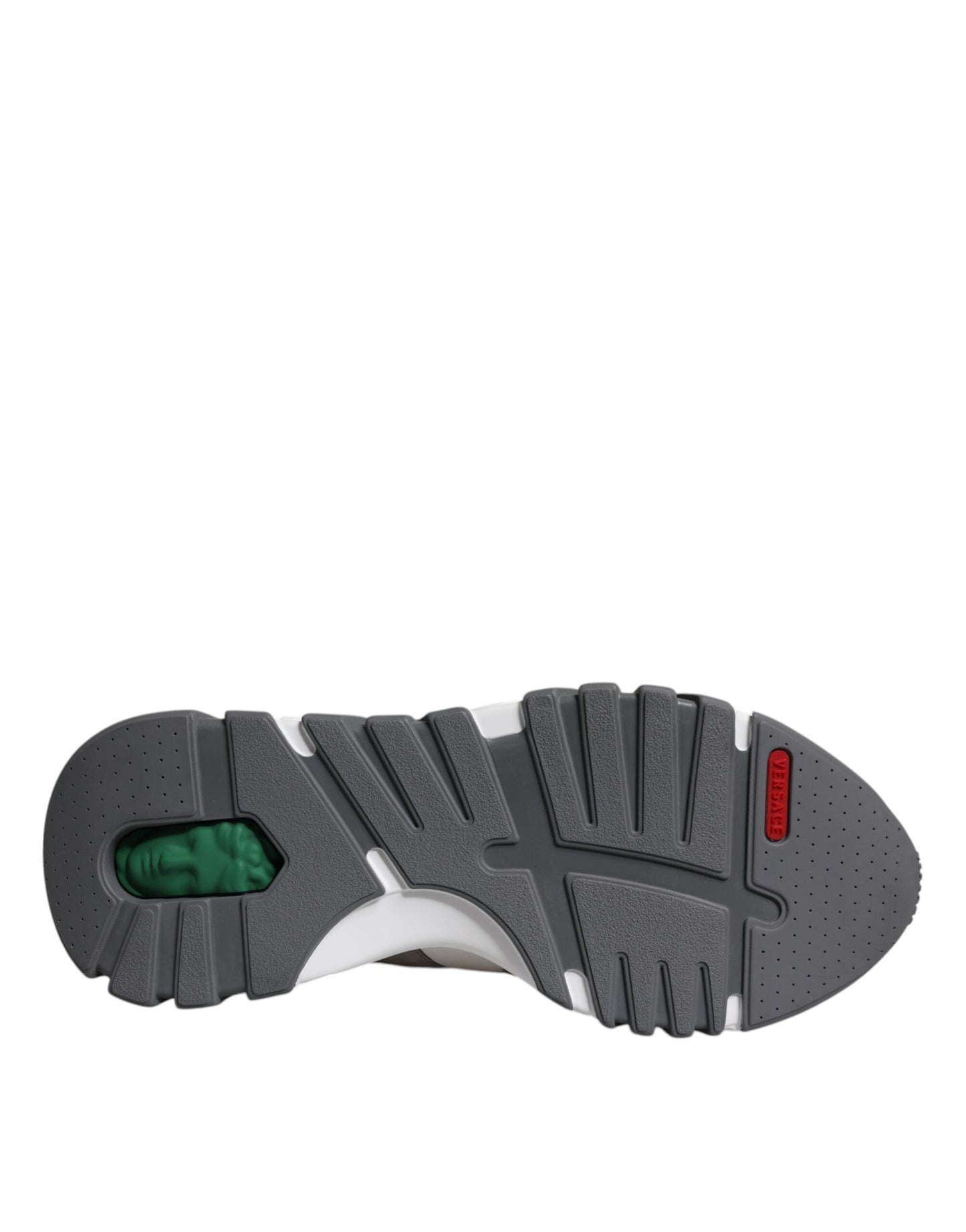 Scarpe da ginnastica basse Versace Squalo in pelle grigia e neoprene