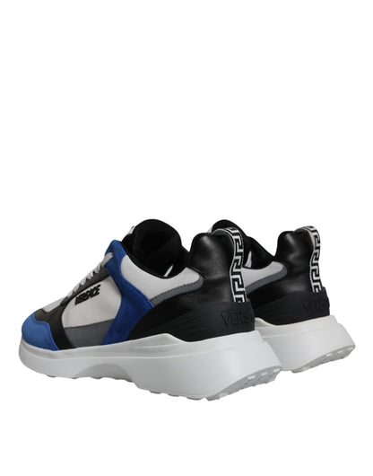 Scarpe da ginnastica basse Versace in tessuto multicolore in tela Medusa