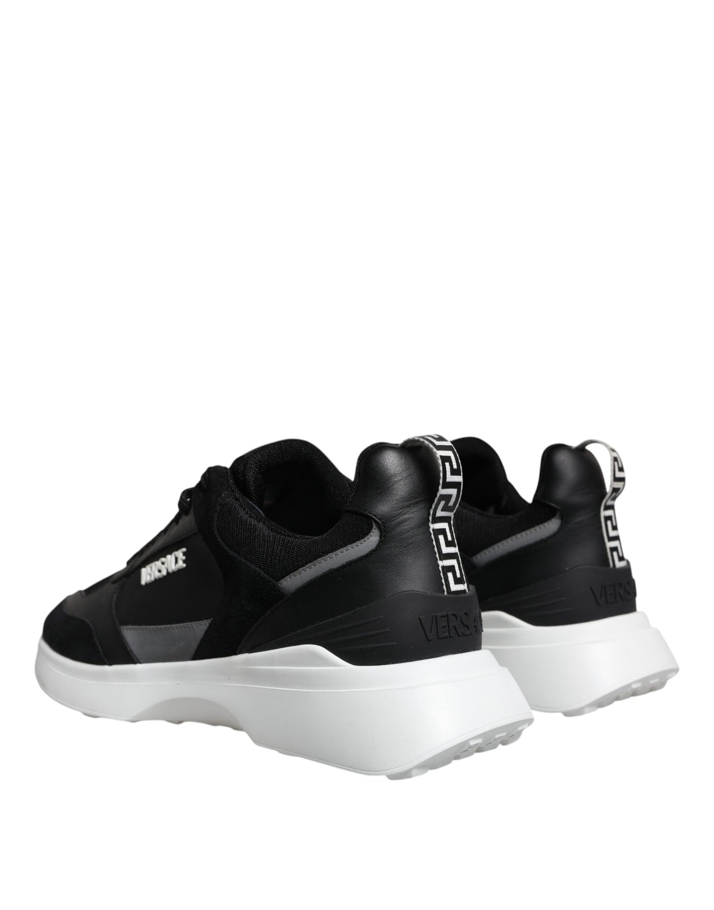 Scarpe da ginnastica basse Versace in tessuto nero con Medusa