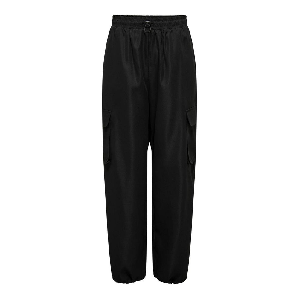 Solo pantaloni cargo in cotone nero